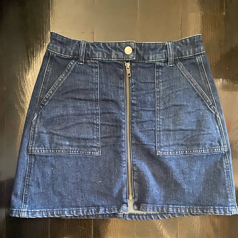 Madewell Denim Zip Front Skirt